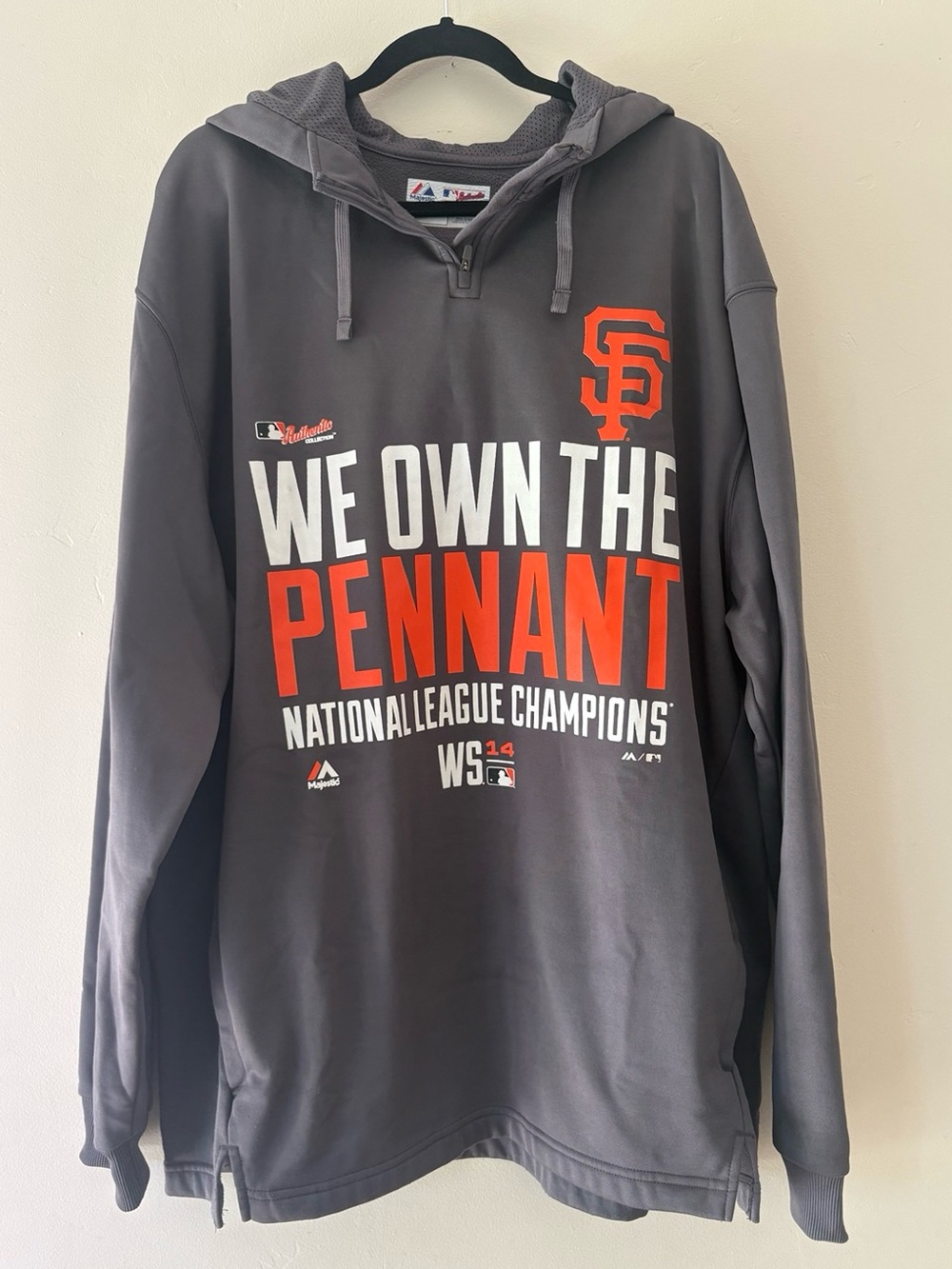 SF Giants 2014 NL Champions Hoodie 2XL Majestic